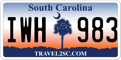 SC license plate IWH983