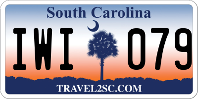 SC license plate IWI079