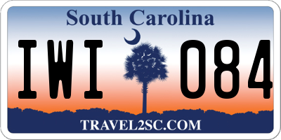 SC license plate IWI084