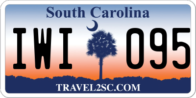 SC license plate IWI095