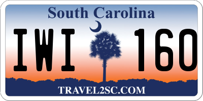 SC license plate IWI160