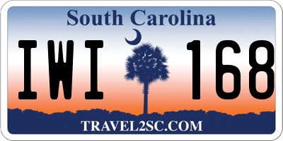 SC license plate IWI168
