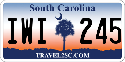 SC license plate IWI245