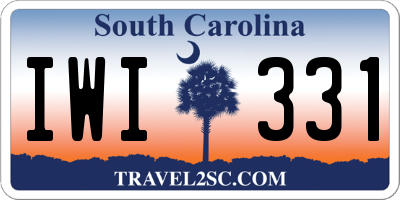 SC license plate IWI331