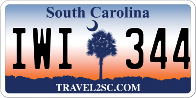 SC license plate IWI344