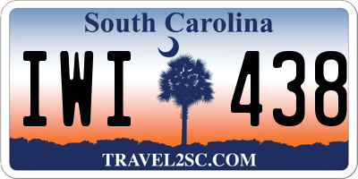 SC license plate IWI438