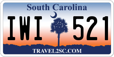SC license plate IWI521