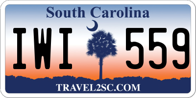 SC license plate IWI559