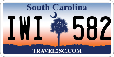 SC license plate IWI582