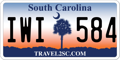 SC license plate IWI584