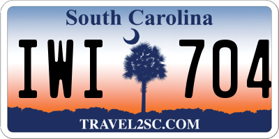 SC license plate IWI704