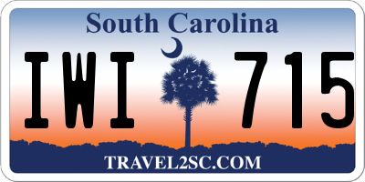 SC license plate IWI715