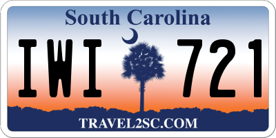 SC license plate IWI721