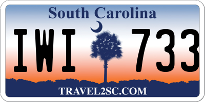 SC license plate IWI733