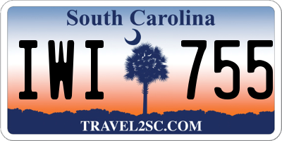 SC license plate IWI755