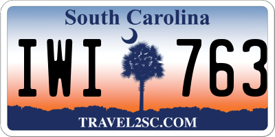 SC license plate IWI763