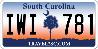 SC license plate IWI781