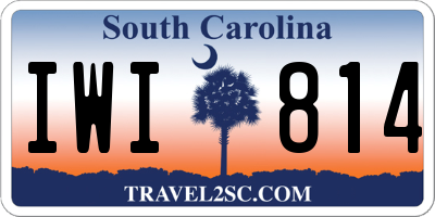 SC license plate IWI814