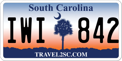 SC license plate IWI842