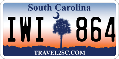 SC license plate IWI864