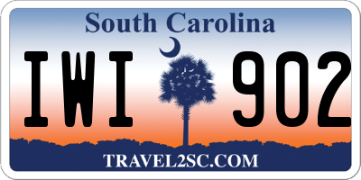 SC license plate IWI902