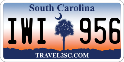SC license plate IWI956