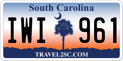 SC license plate IWI961
