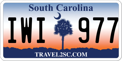 SC license plate IWI977