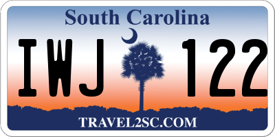 SC license plate IWJ122