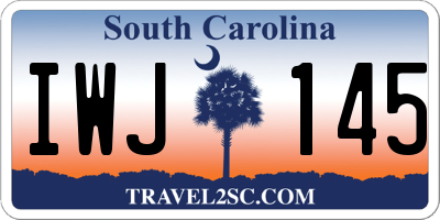 SC license plate IWJ145