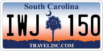 SC license plate IWJ150
