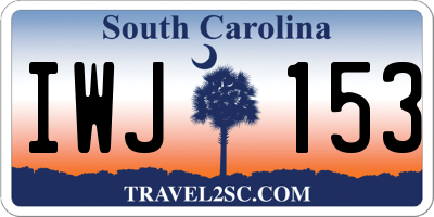 SC license plate IWJ153