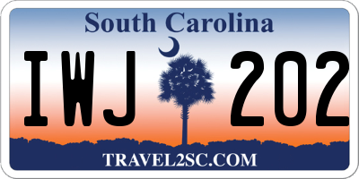 SC license plate IWJ202