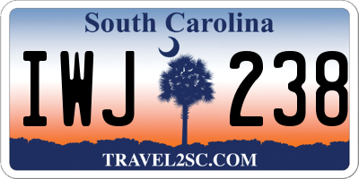 SC license plate IWJ238