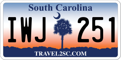 SC license plate IWJ251