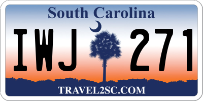 SC license plate IWJ271