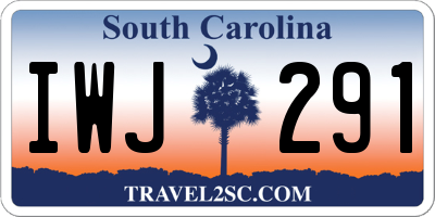 SC license plate IWJ291