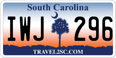 SC license plate IWJ296