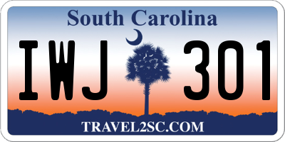 SC license plate IWJ301
