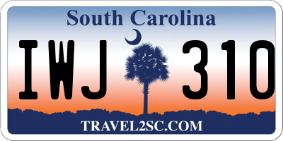 SC license plate IWJ310