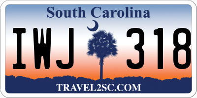 SC license plate IWJ318