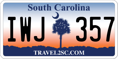 SC license plate IWJ357