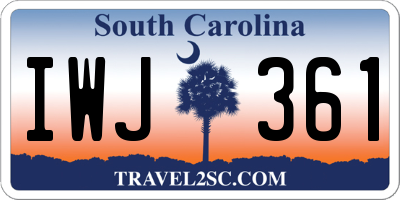 SC license plate IWJ361