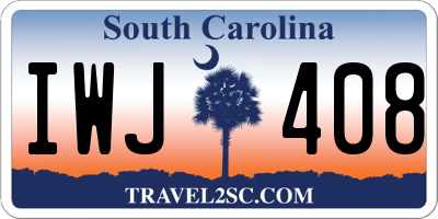 SC license plate IWJ408