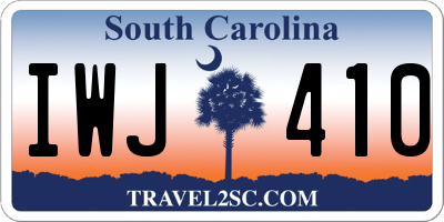SC license plate IWJ410