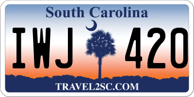 SC license plate IWJ420