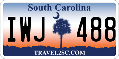 SC license plate IWJ488
