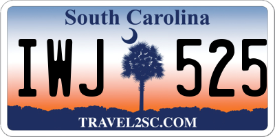 SC license plate IWJ525
