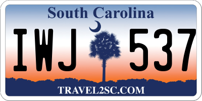 SC license plate IWJ537