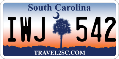 SC license plate IWJ542